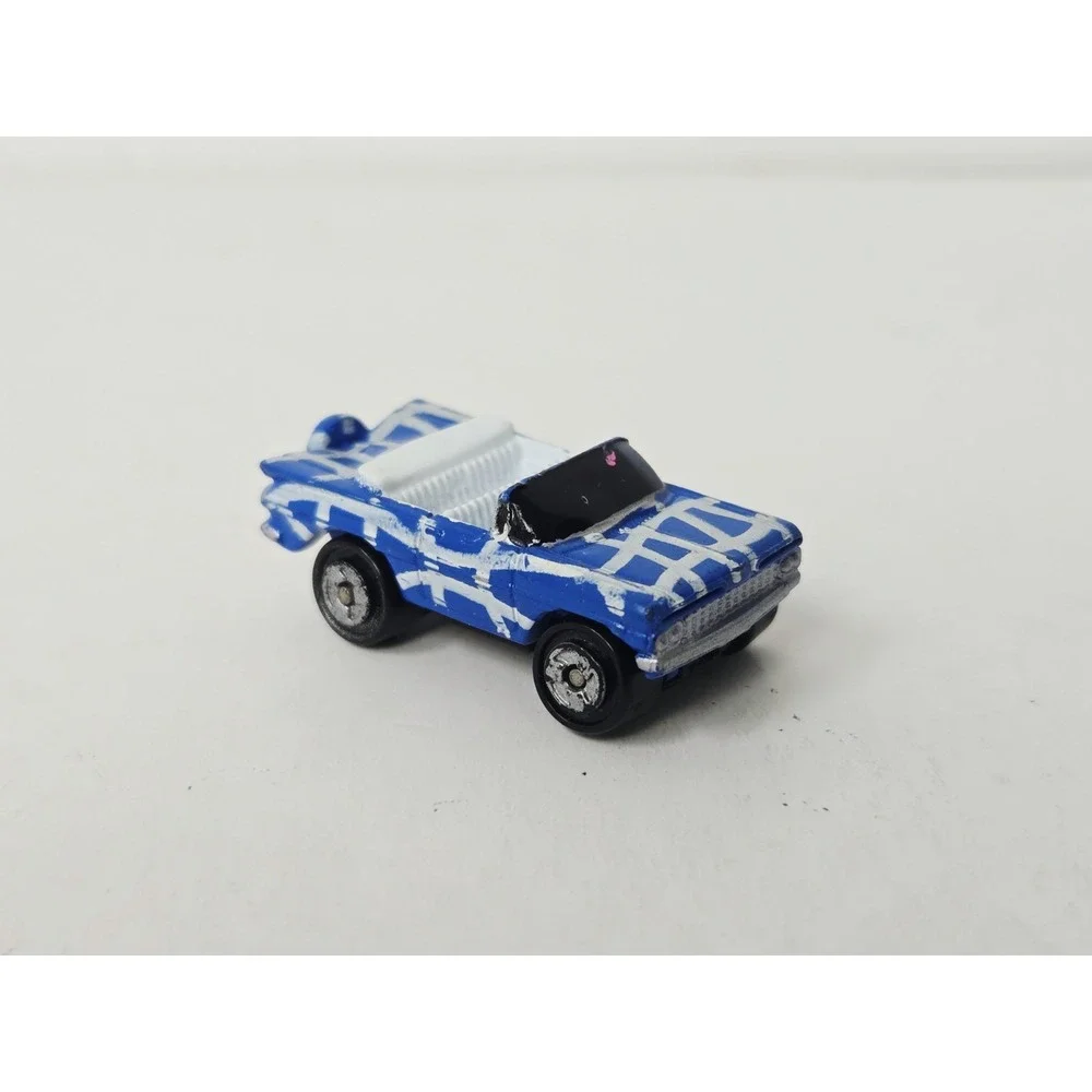 Vintage Galoob Micro Machines 59' Chevy Impala blue and white convertible